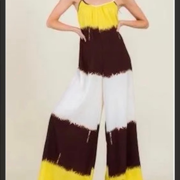 Oversized Tie Dye Wide Leg Jumpsuit Size S - Picture 14 of 16